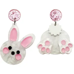 Easter Dangle Earrings for Women, Cute Eggs Bunny Drop Dangle Earrings, Easter Bunny Acrylic Earrings, Easter Accessories for Holiday