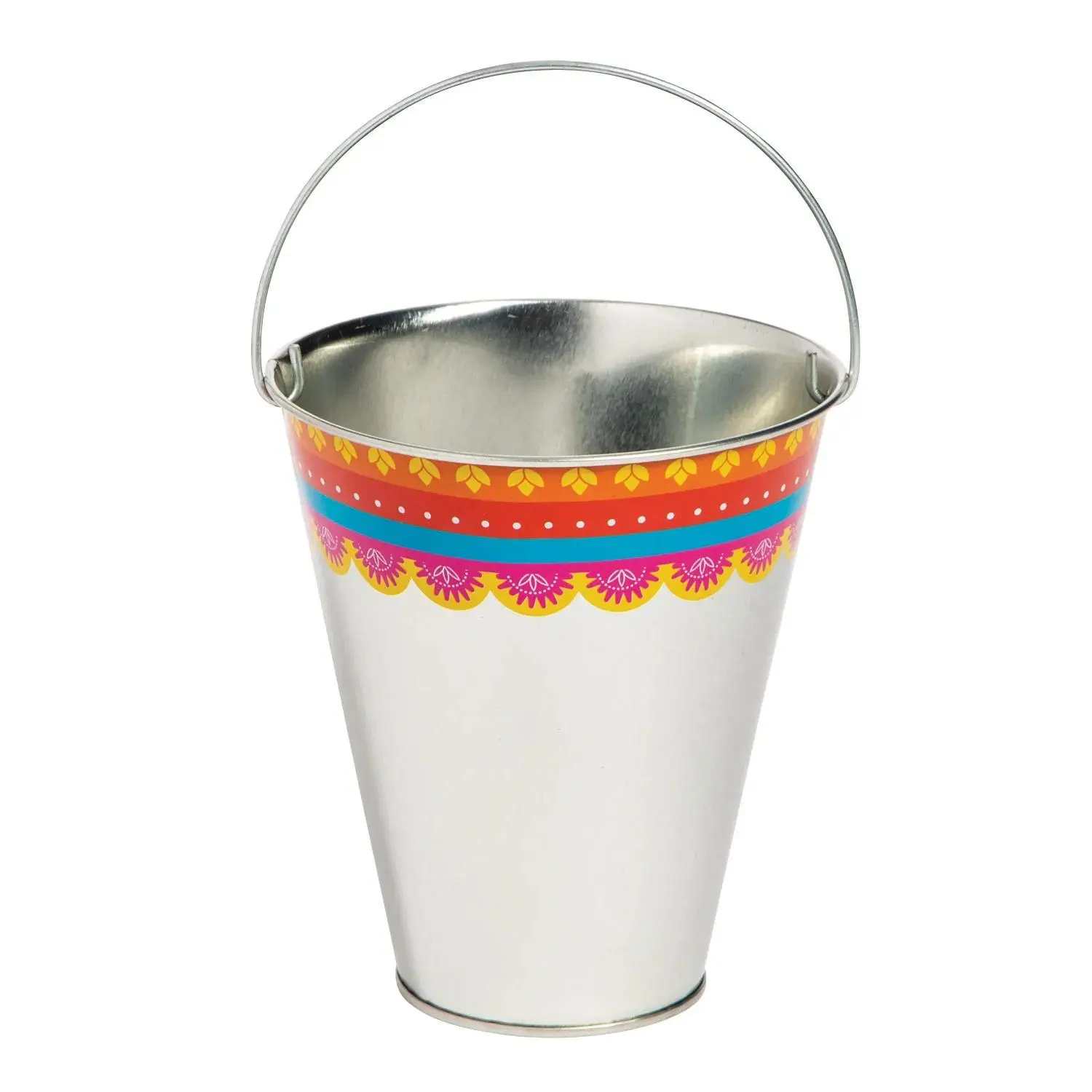 Small Metal Fiesta Pails - 12 Pc.