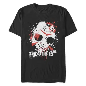 Men's Friday the 13th Jason Splatter Mask T-Shirt