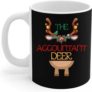 Christmas Mug The Accountant Deer Funny Xmas Cpa Accounting Finance Pajamas Gift Coffee Mug 11oz