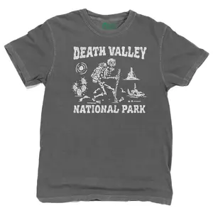 Death Valley Hiking Skeleton Graphic T-Shirt