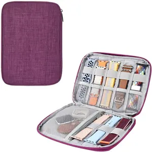 Watch Band Organizer, Watch Band Storage Case,   Watch Band Organiser Case, Travel Organiser Bag for Watch Bands for Bands and Accessories,Watch Band Pin,,Earphones (Purple)