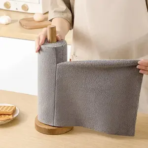 Reusable Lint-Free Perforated Microfiber Towel Roll - Paper Towel Replacement for Home Kitchen Dishes, 1 Roll with 20 Sheets, Microfiber Cleaning Towels, Wipes