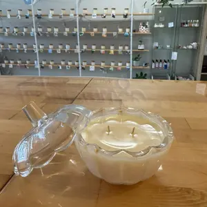 Pumpkin Candle - Simple Design Featuring a Pumpkin Shape with Lighting Element Decor Nature Hand