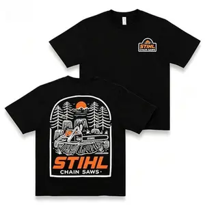 STIHL Into The Woods T-Shirt, Stihl Graphic Tee, Casual Wood Worker Tee, Outdoor Logging Workwear, Y2k, Back to School Shirt, Gift for Men for Woman Menswear Graphic Streetwear Love