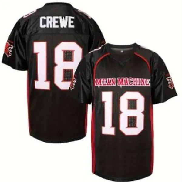 Men's #18 The Longest Yard Movie Stitched Logo Durable Black Classic Football Jersey, Professional Sports Fan Athletic Apparel