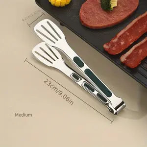 3pcs Stainless Steel Kitchen Tongs Set for Cooking, Serving and Grilling - Non-slip Grip, Metal Food Tongs for Salads, Breads, Barbecues - Multi-purpose Cookware and Kitchen Accessories