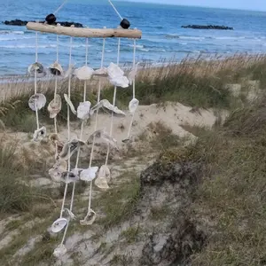Boho Beach Vibes | Natural Seashell Wind Chime Hangable Decoration Hanging Ornaments Gift Nature Outdoors