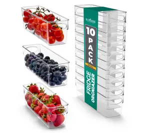 Sorbus 10-Pack Small Clear Plastic Storage Bins