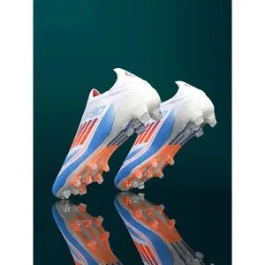 New Unisex Soccer Shoes, Ag Long Studs Anti-Slip Training Boots, Outdoor Grass Field Football Cleats, Professional Sporty Low-Top TF Short Studs