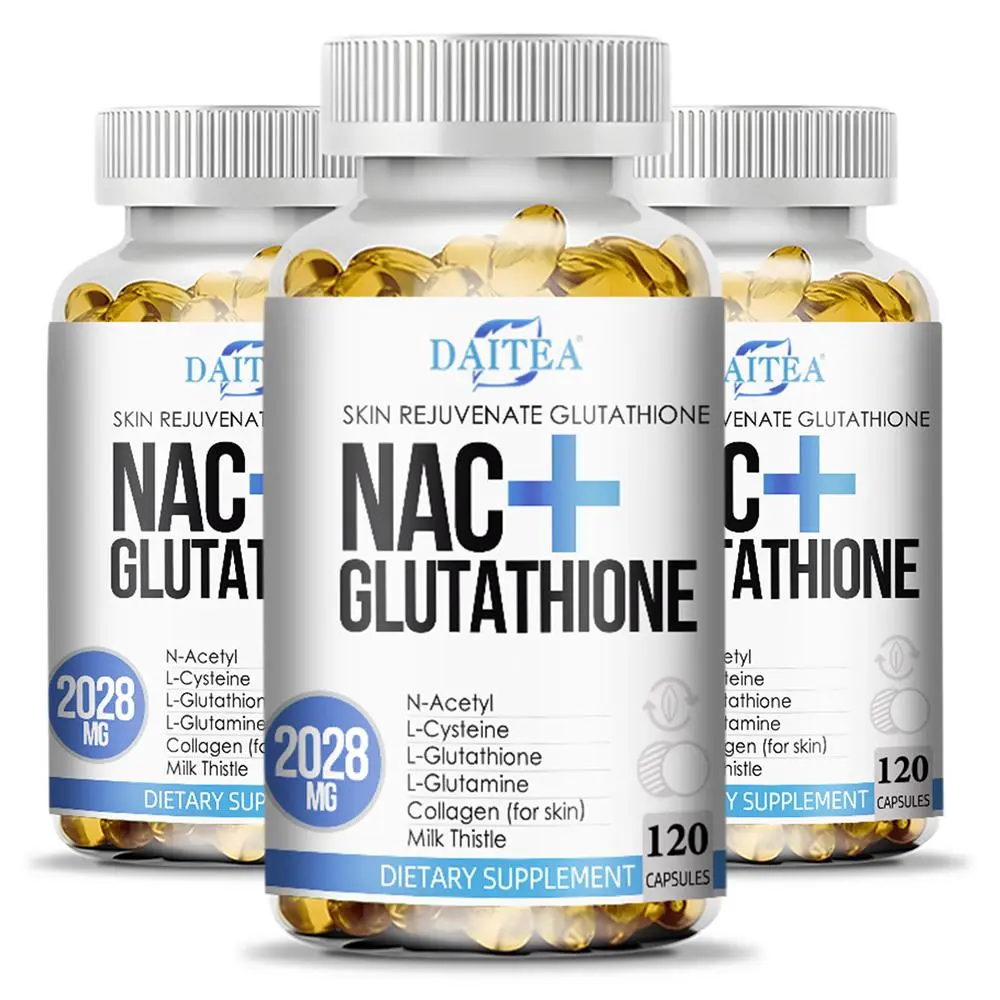 Daitea NAC + Glutathione Health Supplement, Supports Skin Health,Supports Liver Health, 120 Capsules Daitea NAC + Glutathione Health Supplement, Supports Skin Health,Supports Liver Health, 120 Capsules