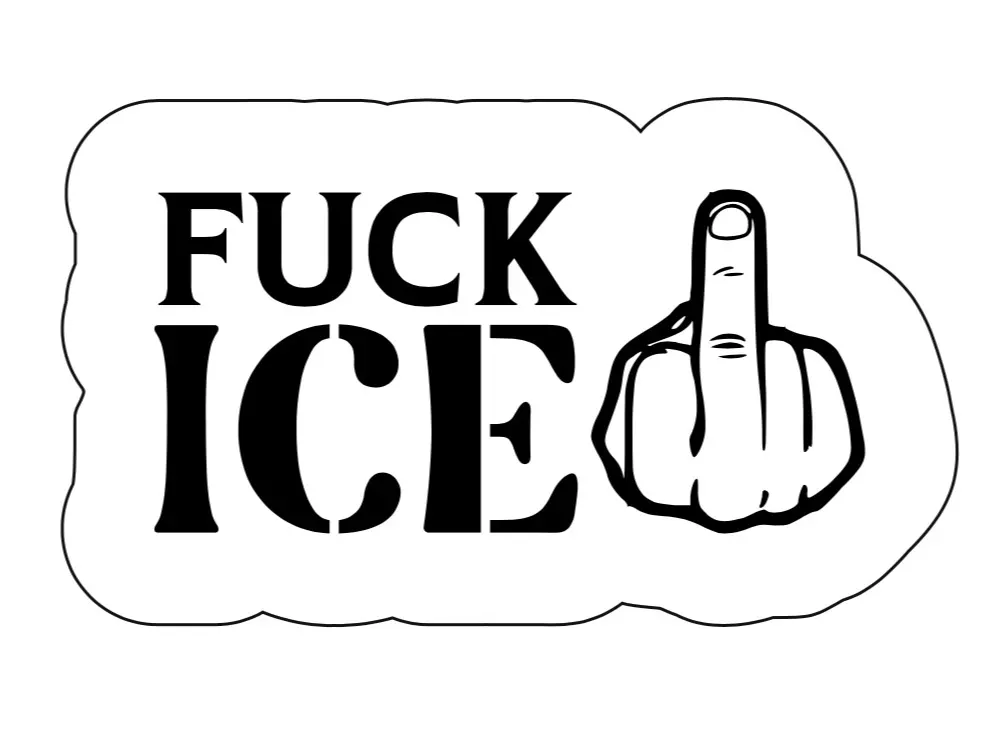 F*** ICE Sticker (25 Stickers) Laptop, Phone, Cooler, Water Bottle, Car 2.43 in. x 1.43 in.
