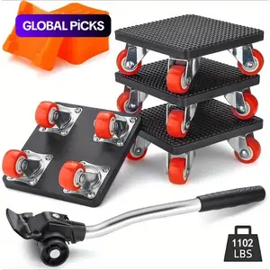 Furniture Moving and Raising Tool Set, 360° Rotatable Furniture Moving Tool, Furniture Moving Wheel, Furniture Moving Tool for Bed, Sofa, Desk, Furniture Lift Mover #GLOBAL PICKS