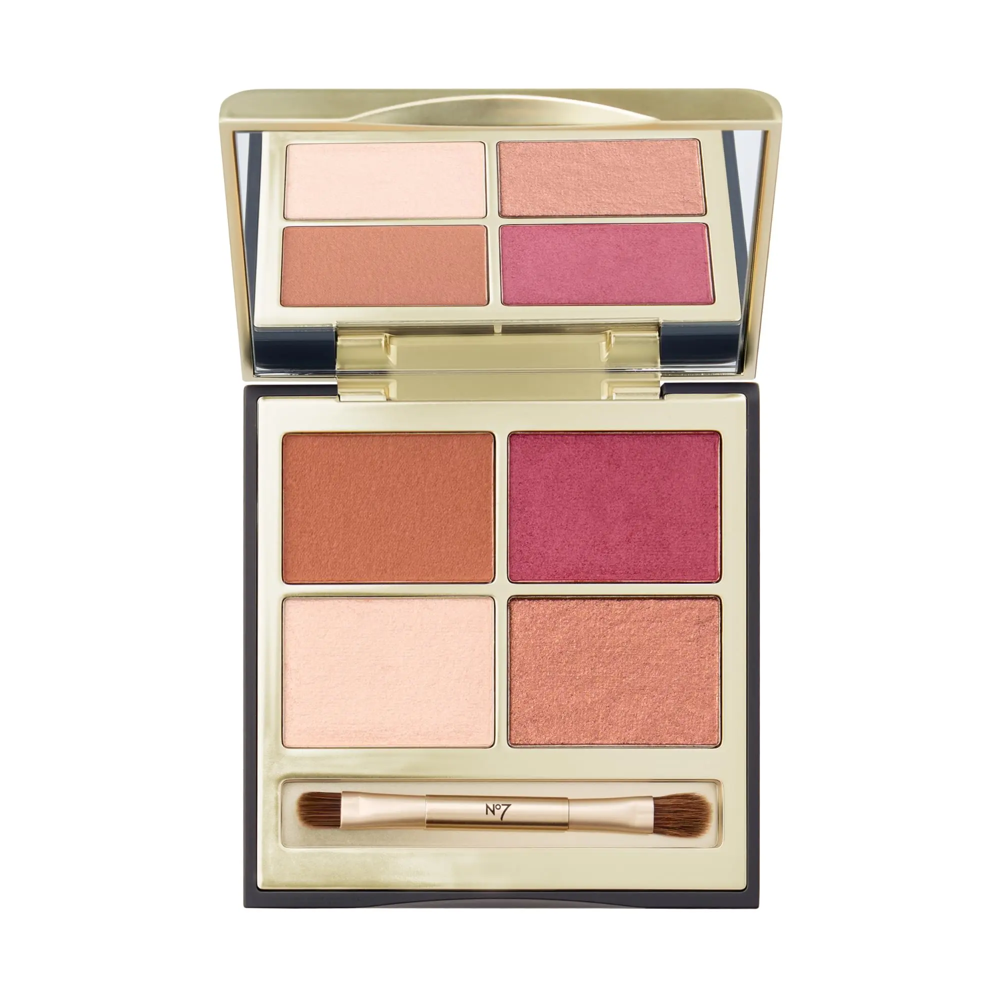 No7 Pro Artist Eyeshadow Palette - High-Pigment Eye Makeup with a Lasting Finish & Blendable Formula - Includes Matte & Shimmer Eyeshadow to Create Versatile Looks - Center of Attention (0.25 oz)