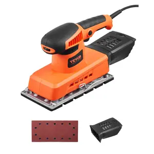 VEVOR Sheet Sander, 1/2 Sheet 2.5A Electric Sander for Woodworking, Max. 12000RPM Variable Speed Sheet Finishing Sander with Sandpaper and Dust Box for Wood Polishing Sanding