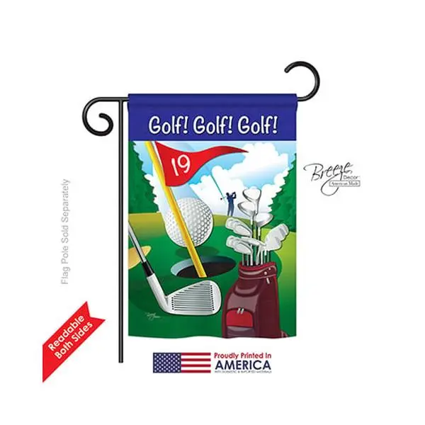Breeze Decor 59043 Sports Golf , Golf , Golf 2-Sided Impression Garden Flag - 13 x 18.5 in.