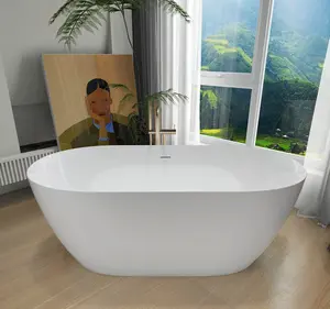 51“ x27.5" Free Standing Tub Acrylic Freestanding Bathtub A25 Soaking Bath Tub Bathroom Tub