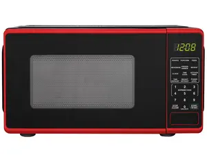 0.7 Cu ft Countertop Microwave Oven, 700 Watts, Red