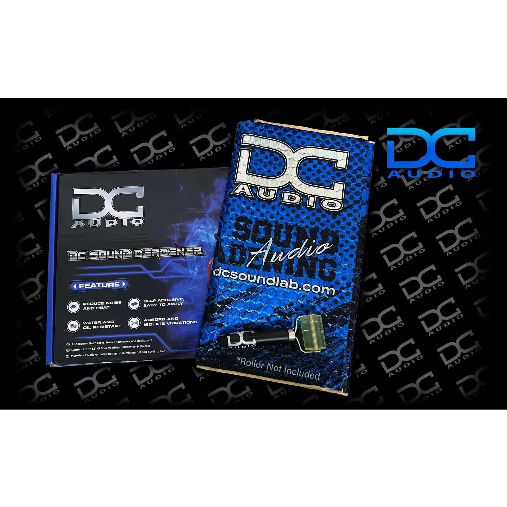 DC Audio Butyl-Based Sound Deadener Kit - Vibration Absorption & Isolation, Heat Control for Trucks, Single Pack or 72 Sq Ft Double Pack