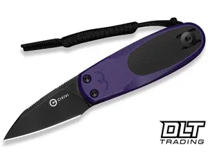 CIVIVI Knives Purr C25054-3 - Purple & Black G-10 - Black Stonewashed Nitro-V Blade