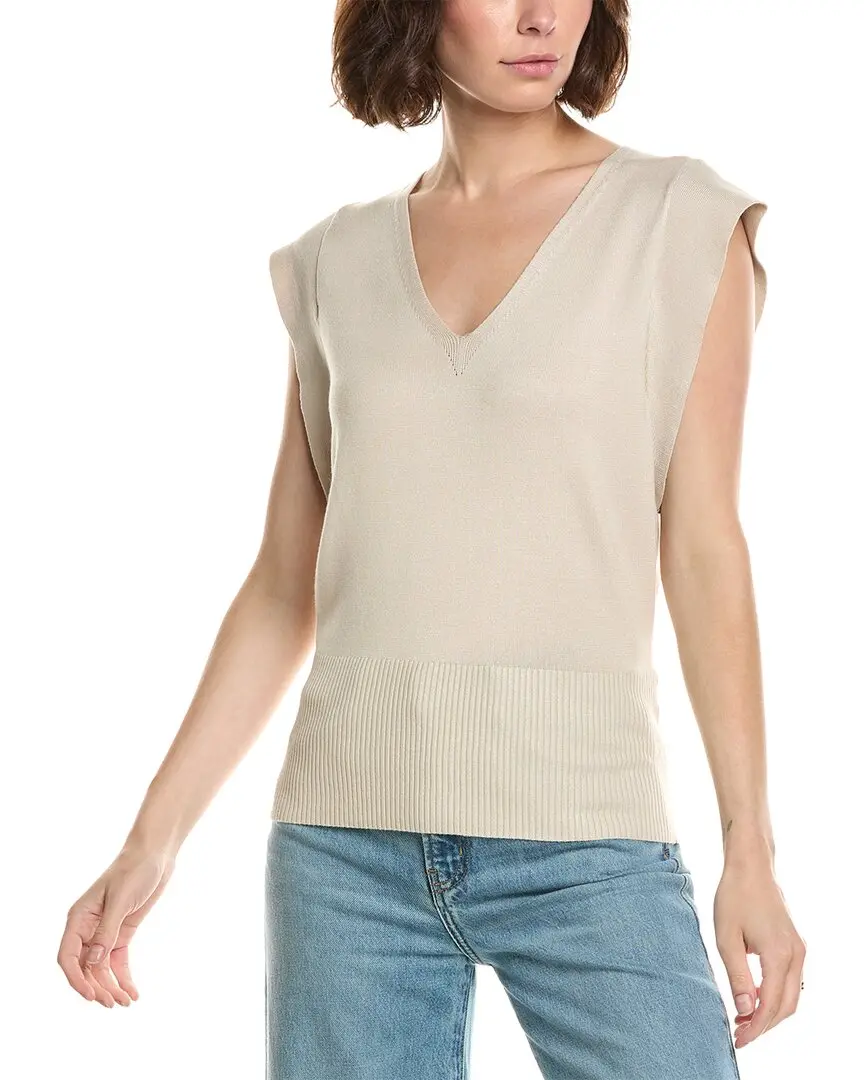 T Tahari Extended Sleeve Jersey Sweater Vest T Tahari Extended Sleeve Jersey Sweater Vest