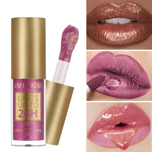 6 Colors Metallic Lip Glazes- Long-Lasting, Waterproof Lip Gloss with A Non-Sticky Velvet Texture, Featuring A Rich Color Shade and A Smooth, Non-Greasy End, Perfect for Festivals, Parties, and Everyday Makeup, Combining Lip Gloss and Lipstick