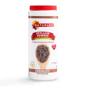 Naturlax Chocolate Flavored Psyllium Husk Powder - Sugar-Free Natural Fiber for Gut Health