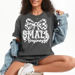 RTS SMALL BUSINESS BOW CHECKER SINGLE COLOR WHITE Screen Print transfers size ADULT 10X12. 5-K