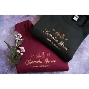 Taylor Embroidered Crewneck Sweatshirt, Cornelia Street Embroidered Sweatshirt