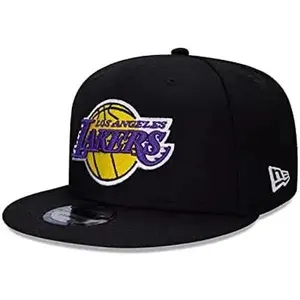 New Era NBA Los Angeles Lakers Black 9FIFTY Snapback Cap 1