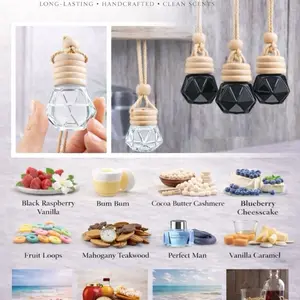 Car Diffuser and Refill Bundle - Customizable Fragrance - Up to 1 Year of Aroma - Black Diamond Design cute