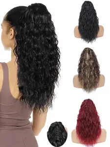 Long Curly Ponytail Extension, Synthetic Hair Extensions for Women, Fluffy Hair Piece, Wavy Synthetic Hairpiece for Daily Use, Party, Anime Cosplay