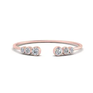 Bezel Set Open Stacking Rings