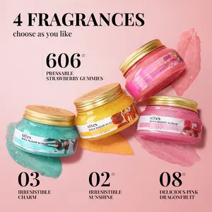 New！Sttes Shea Sugar Body Scrub #02 (Irresistible Sunshine) – Exfoliating Pistachio & Salted Caramel Scent Shower Treatment 250g