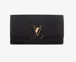 Pre-owned Louis Vuitton leather Clutches & Wristlets LV Monogram Taurillon Capucines Wallet 4000026784737