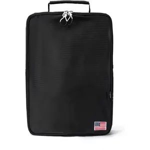 Shoes Bag for Outdoor Sport Travel Golf Waterproof Shoe Pouches Organizer with Zippered Mesh Breathable(Black)