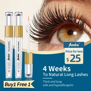 Ainube Lash Enhancing Serum | 3ml Duo Pack (Buy 1 Get 1 Free) | Natural Eyelash Growth for Longer, Thicker, Fuller Lashes | Gentle & Non-Irritating Formula