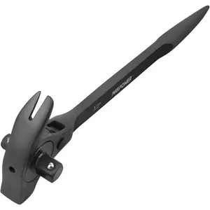 1/2" and 3/8" Drive Scaffold Ratchet Wrench, Podger Spanner with Claw Hammer, Crowbar,  Bar and  Puller Functions