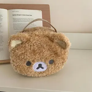 Rilakkuma Plushes Makeup Case Anime Relaxed Bear Cosmetic Bag Women Jewelry Storage Pouch Girl Organizer Handbags Gift Hot Sales