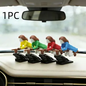 Witch and Wizard Broomstick Dashboard Ornament, Fun Drift Turn Wizard Broomstick Decor, Fantasy Car Accessory, Unique Gift Idea, Car Desktop Decor, Car Interior Decoration