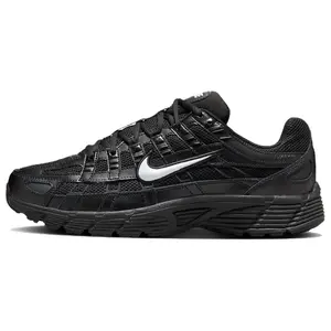 NIKE P-6000 'Black White' Retro Runner Sneakers - Round Toe, Laces, All Seasons, Lightweight & Comfy, Unisex, Classic Design
