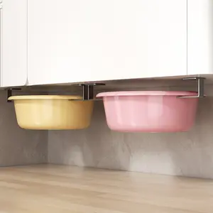 Bathroom Sink Organizer Cabinet Underneath, Versatile Storage Rack for Bathroom Essentials, Hanging Bottom Shelf for Toilet Accessories