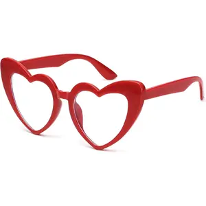 Blue Light Blocking Glasses for Women Men Heart Glasses Computer TV Phone Filter Anti Eyestrain Cute Fake Eyeglasses