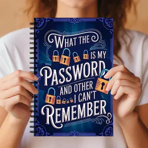 Fun Spiral Password Notebook Log Book, Internet and Computer Login Journal, Record Websites, Usernames, Passwords, Home or Office Password Keeper