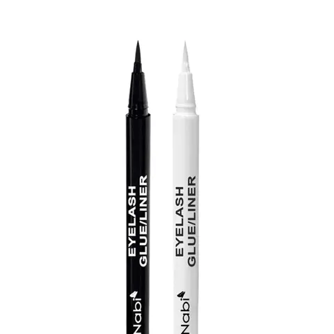 Nabi Eyelash Glue Liner - 2 in 1 Lash Adhesive and Eyeliner Pen in Black or White