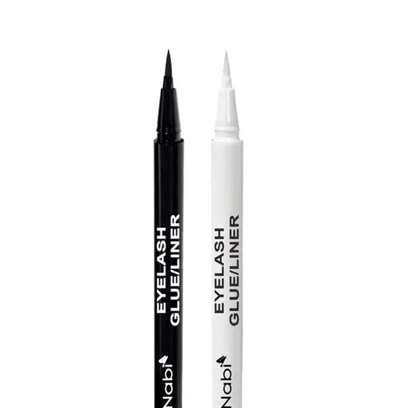 Nabi Eyelash Glue Liner - 2 in 1 Lash Adhesive and Eyeliner Pen in Black or White