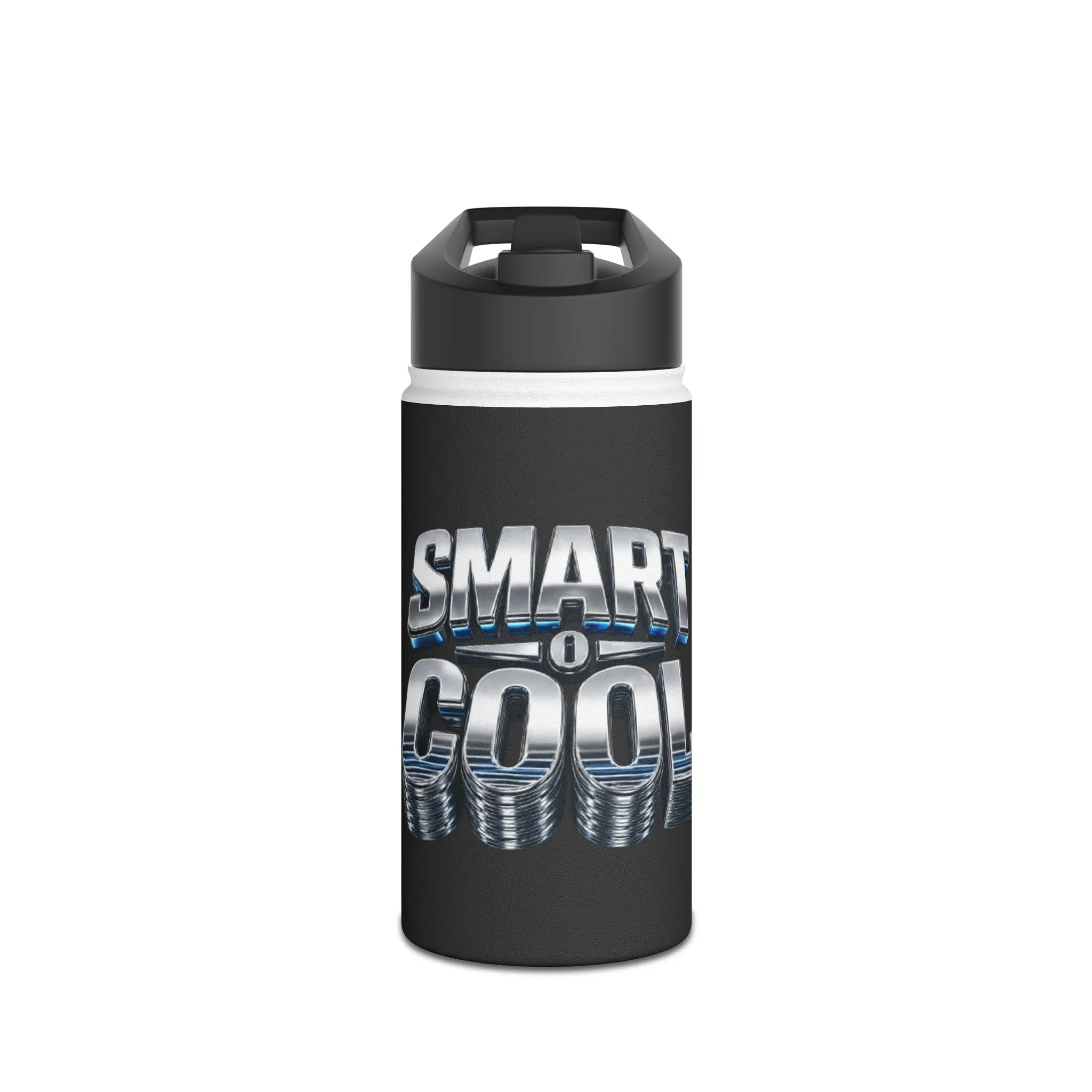Smart Cool chrome text Water Bottle | Stainless steel insulated bottle