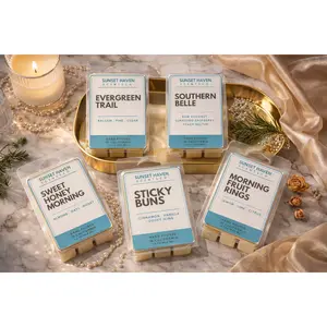 2.5 oz Wax Melt Clamshells | Hand Poured Soy Blend Wax Melts | Long Lasting Home Fragrance