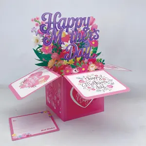 3D Pop Up Mothers Day Card Happy Mothers Day Pop Up Flower Bouquet Card with Envelope Mother's Day 3d Greeting Card Mother's Day Pop Up Card Gifts for Her Wife Mom Grandma Aunt Daughter
