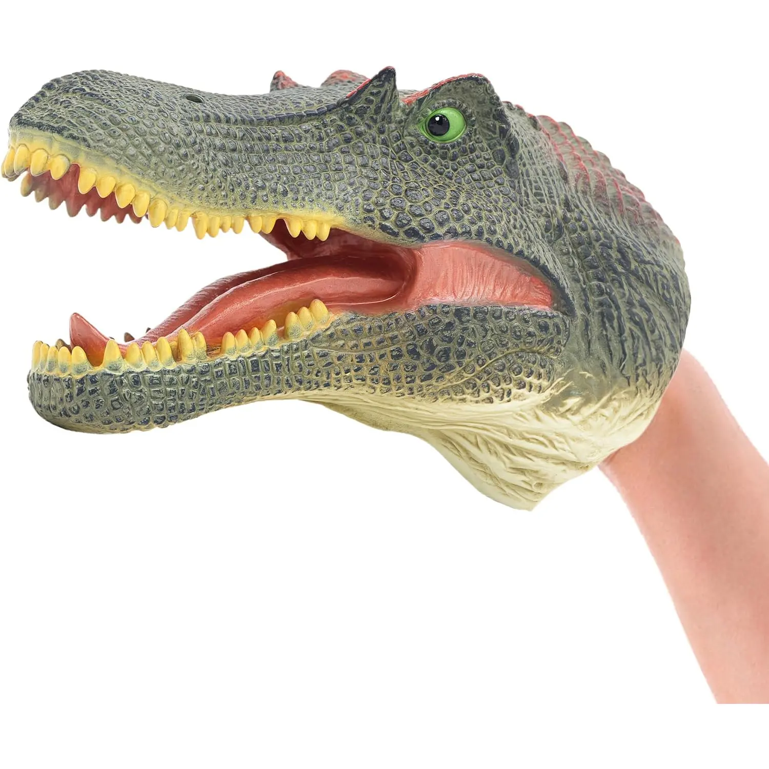 Large Spinosaurus Dinosaur Hand Puppet, Soft Rubber Dino Toy